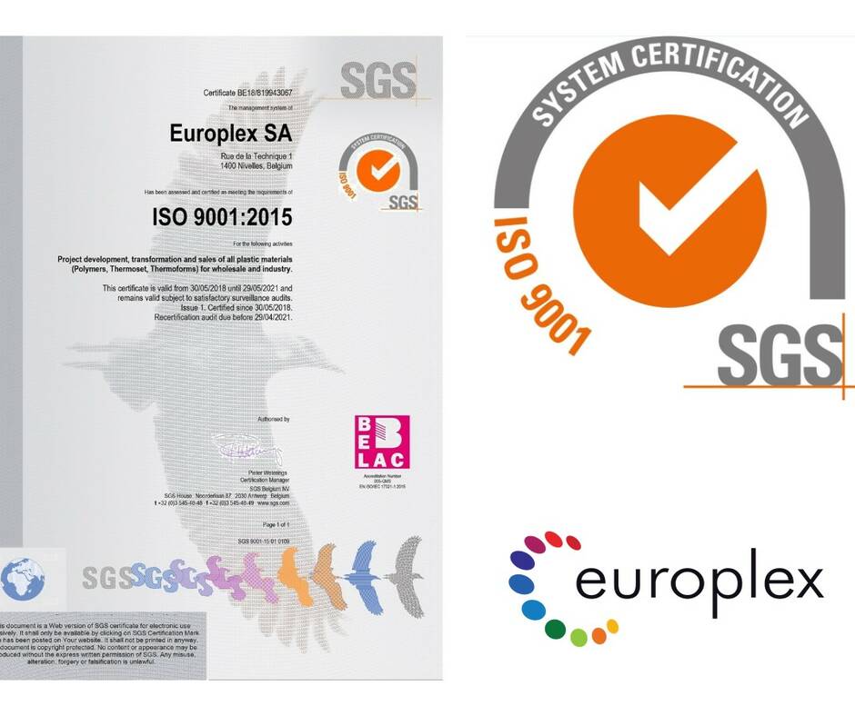 Goed nieuws bij Europlex: ISO 9001:2015